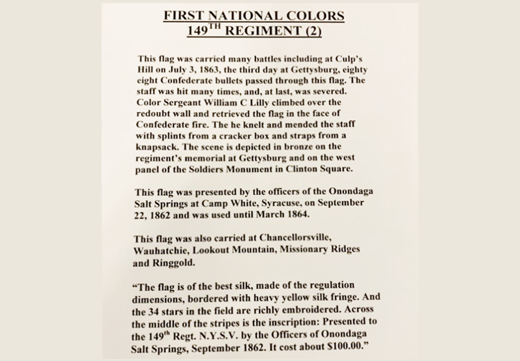 First National Colors-149 Regiment Description