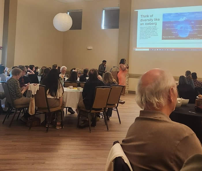 Chief Diversity Monica Williams doing a DEI training for Onondaga County  Libraries at Rosemond Gifford Zoo.