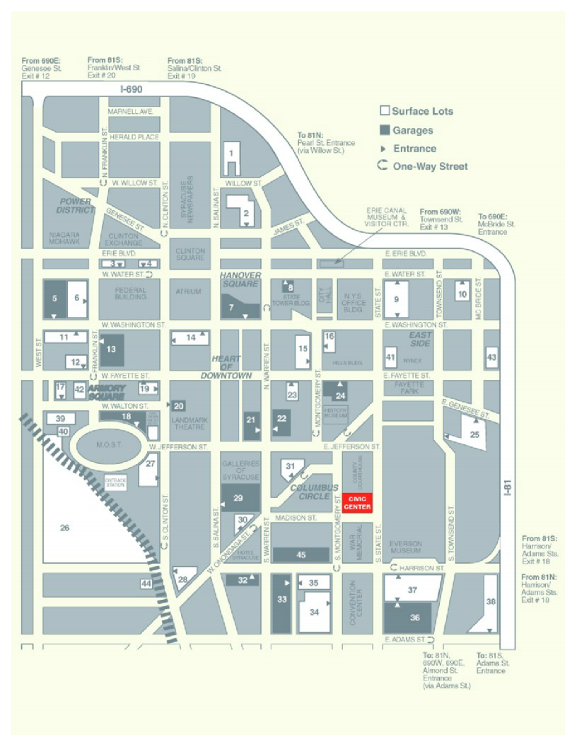 map of downtown syracuse