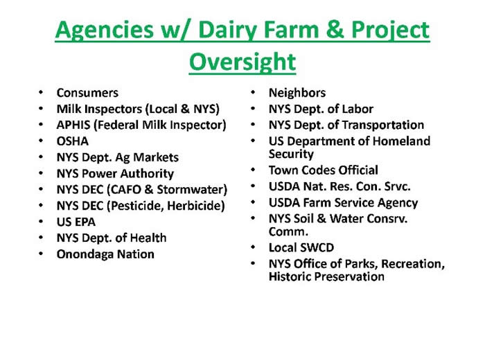 Agencies with Dairy