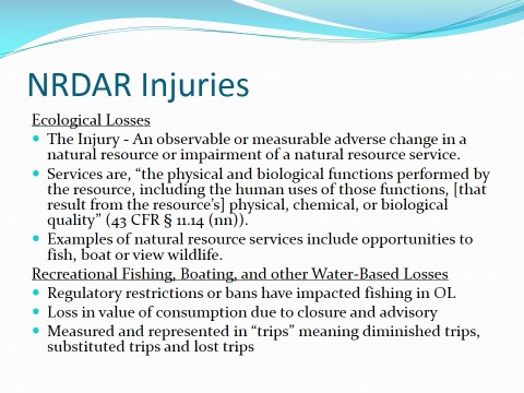 NRDAR Injuries