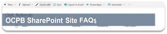 SOCPA SharePoint FAQs