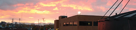 Capital Improvement Engineering - View of Metro Syracuse Wastewater Treatment Plant during contstruction at sunset