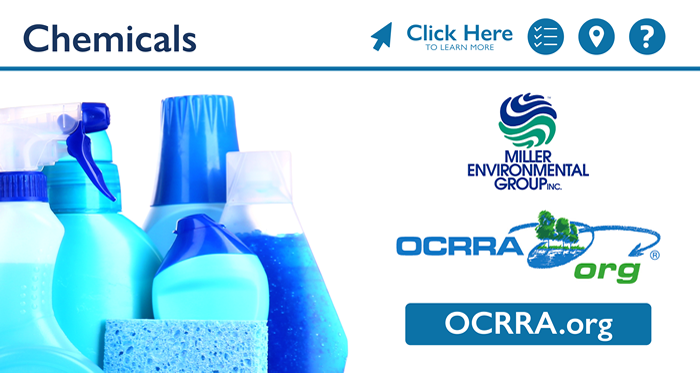 Household Chemicals should be disposed of through OCCRA